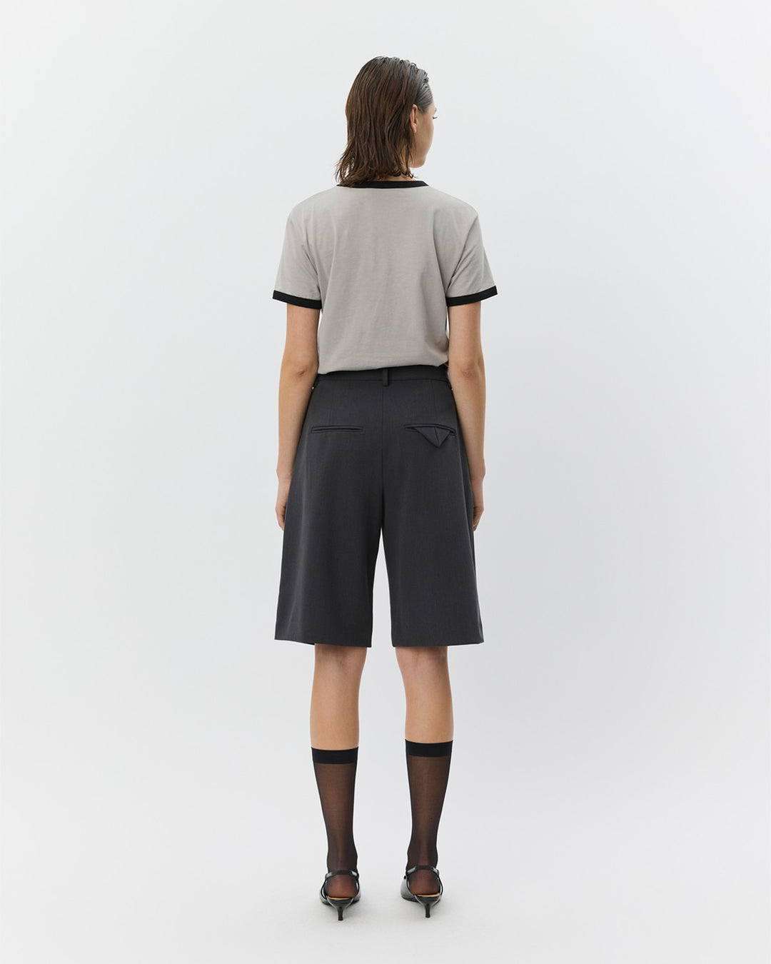 Bermuda tailleur Elsa à plis pressés