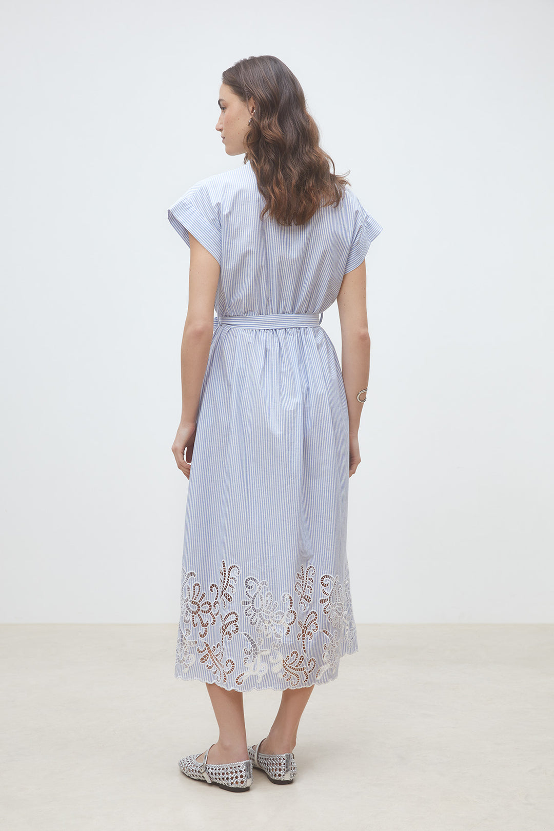 Robe chemise Clark midi et rayée