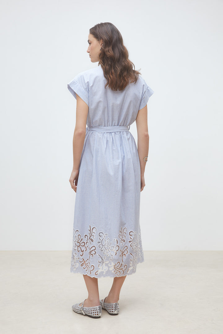 Robe chemise Clark midi et rayée