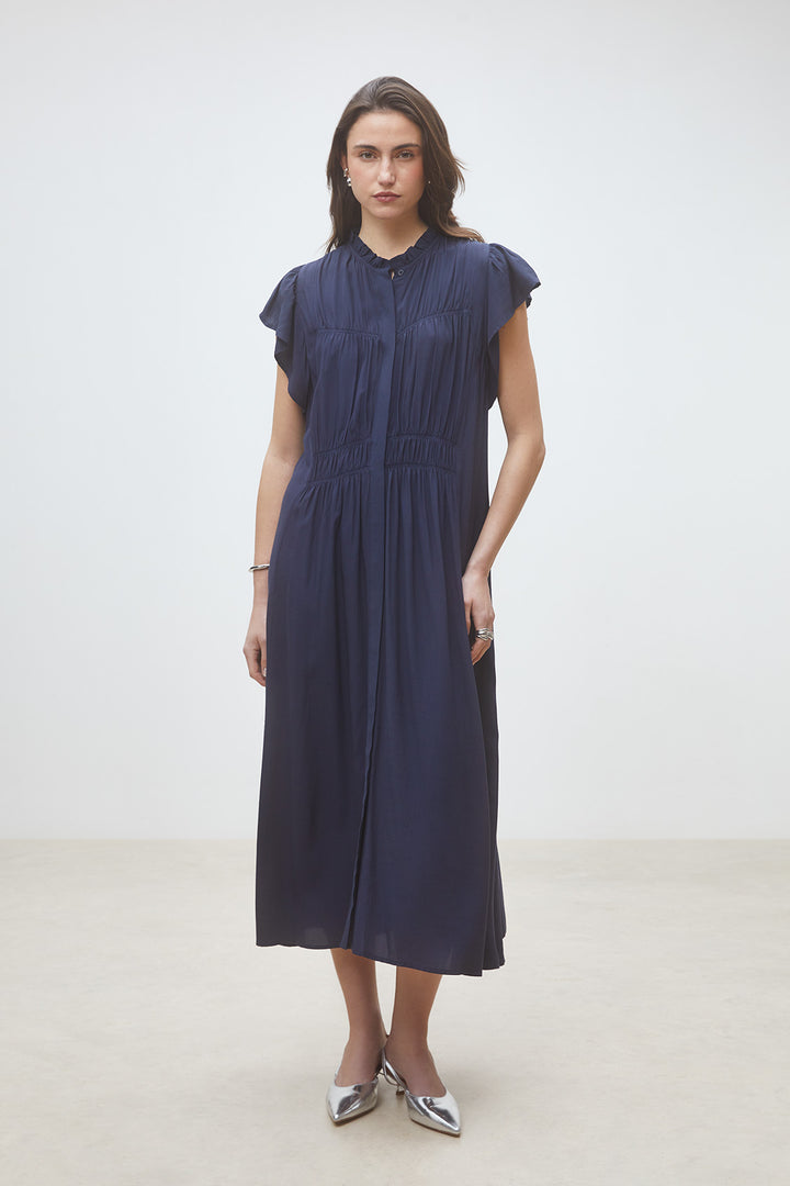 Robe Coco fluide à manches volantées