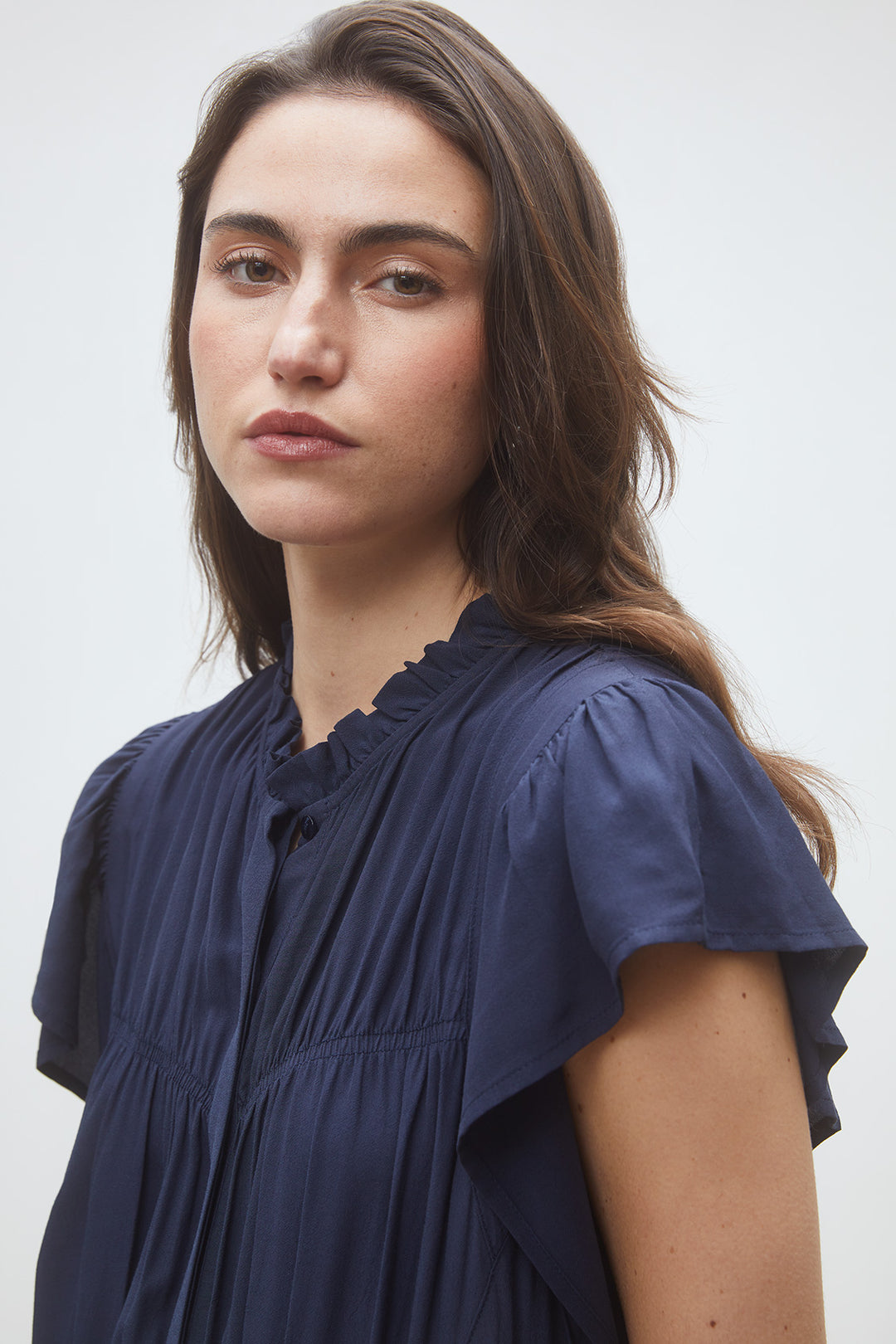 Robe Coco fluide à manches volantées