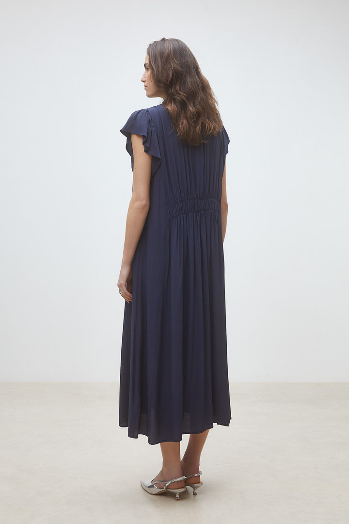 Robe Coco fluide à manches volantées