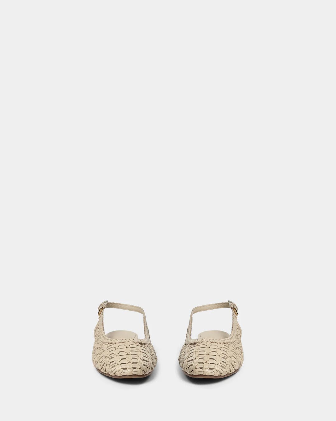 Sandales slingback en cuir tressé Sai