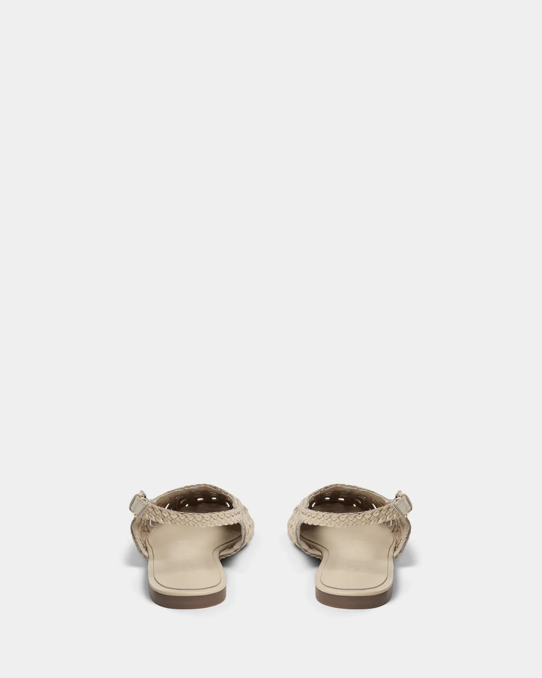 Sandales slingback en cuir tressé Sai