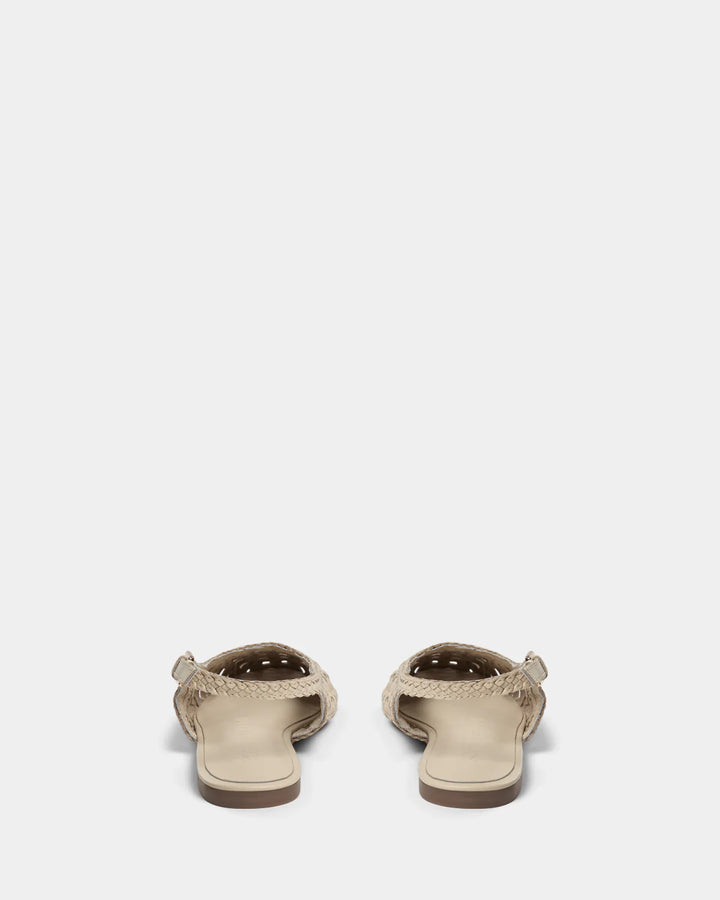 Sandales slingback en cuir tressé Sai