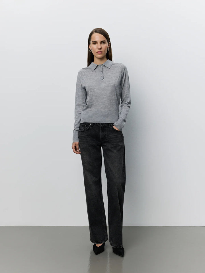 Polo fin en laine mérinos Selene