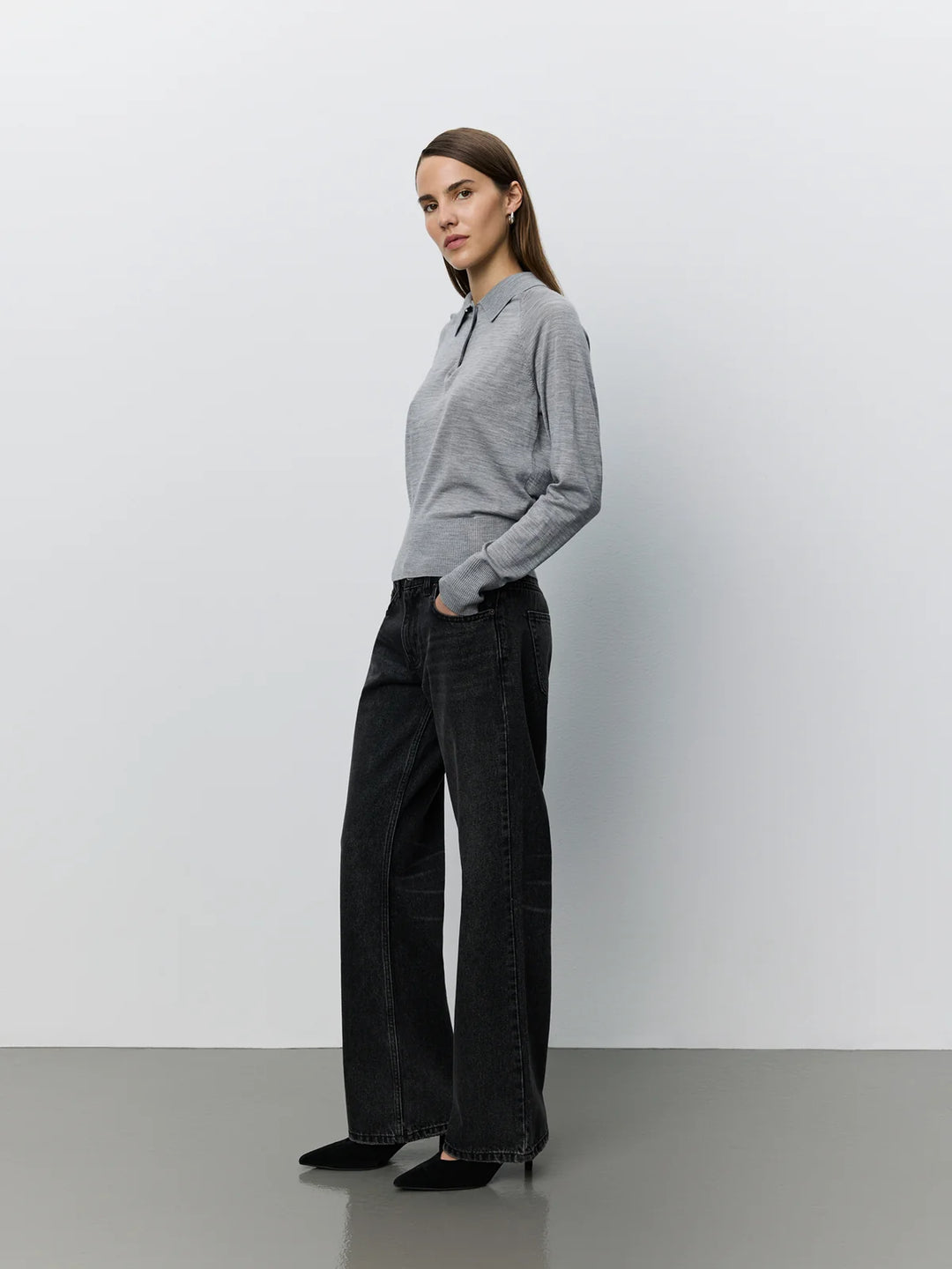 Polo fin en laine mérinos Selene