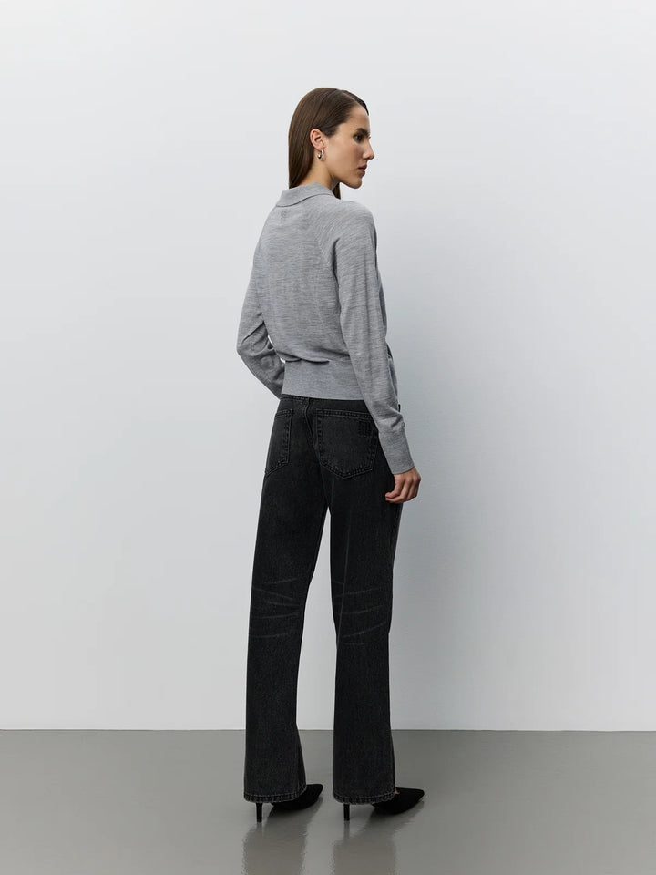 Polo fin en laine mérinos Selene