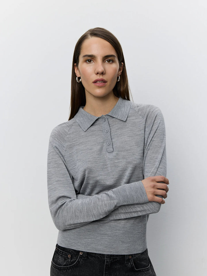 Polo fin en laine mérinos Selene