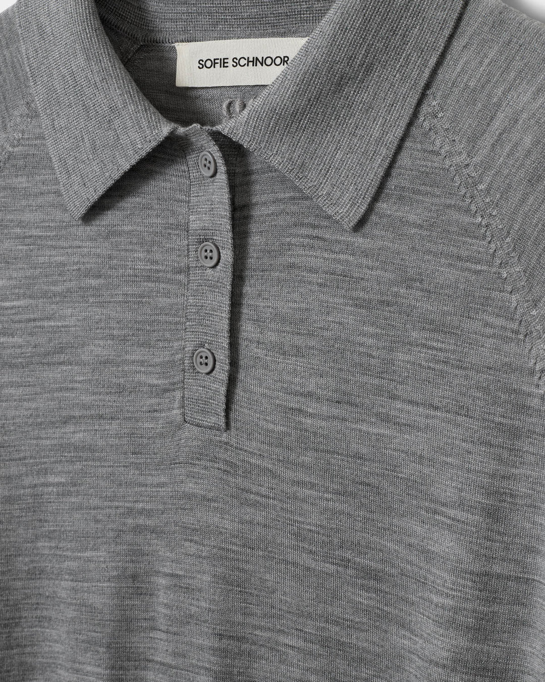 Polo fin en laine mérinos Selene
