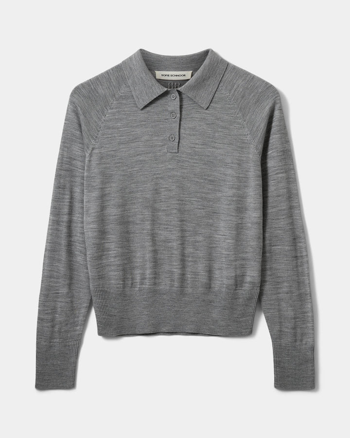 Polo fin en laine mérinos Selene
