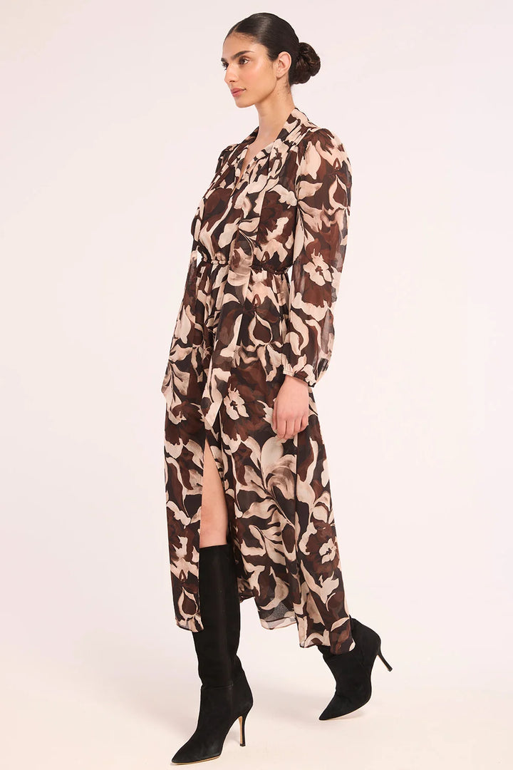 Robe midi fluide à imprimé Wilma