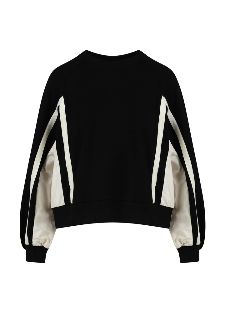 Sweat-shirt style sportif avec détails contrastés