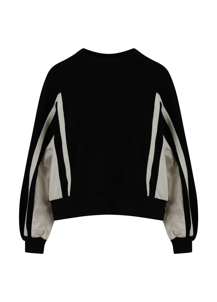 Sweat-shirt style sportif avec détails contrastés