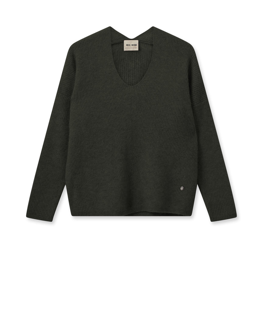 Pull en laine avec col V Thora