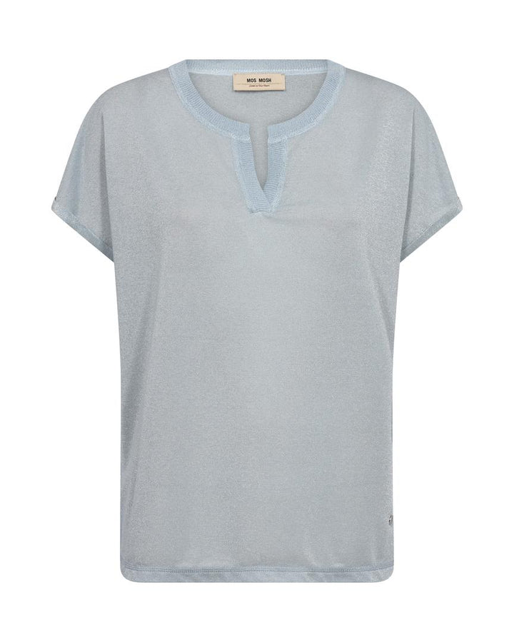 T-shirt en lurex avec col V fendu Kilana