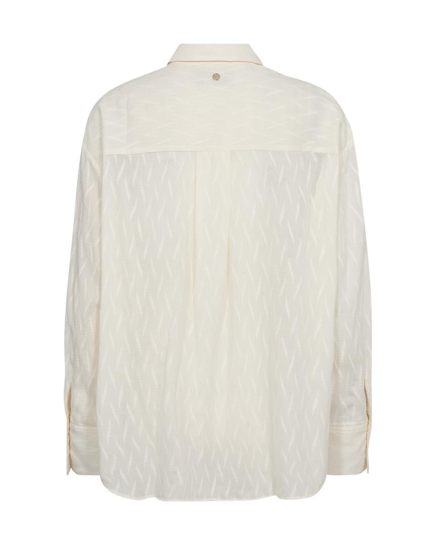 Chemisier en coton texturé avec motif ton sur ton Britze