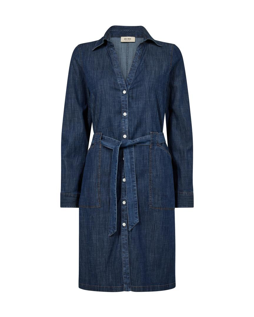 Robe-chemise midi en denim Malti
