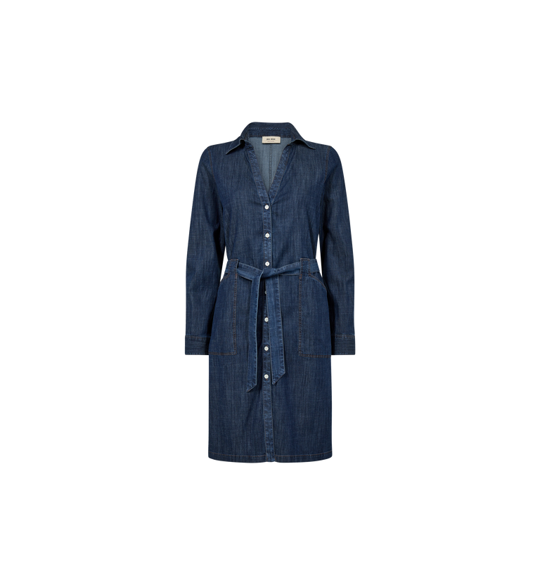 Robe-chemise midi en denim Malti