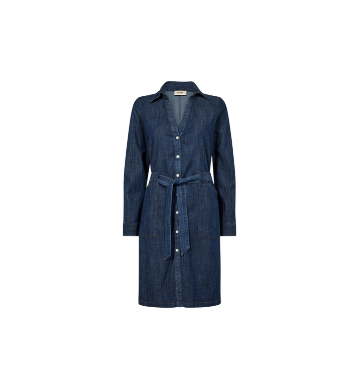 Robe-chemise midi en denim Malti