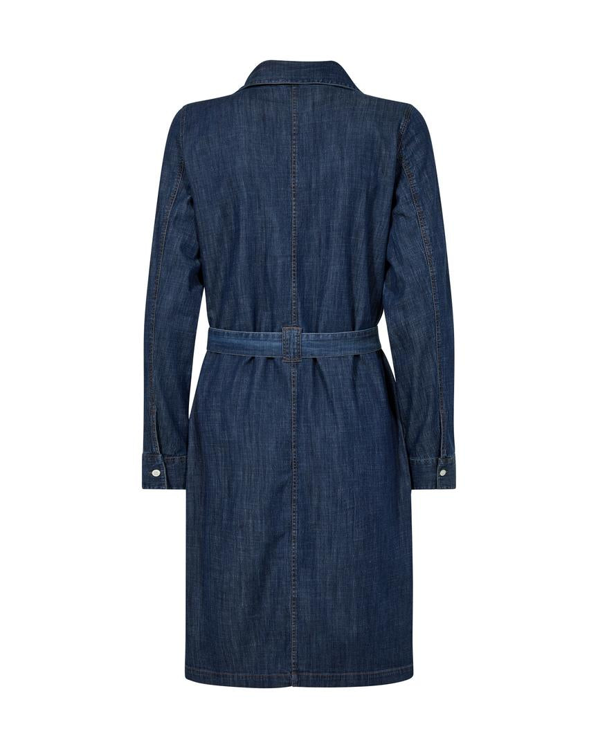 Robe-chemise midi en denim Malti