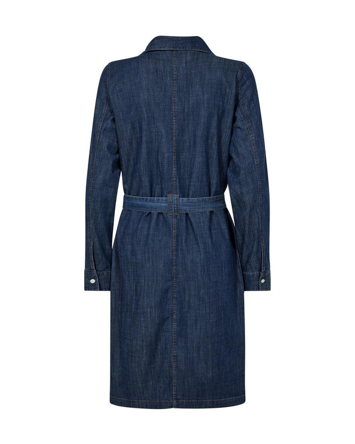Robe-chemise midi en denim Malti