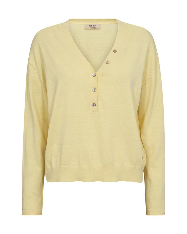 Pull en coton et cachemire avec boutons décoratifs Chani