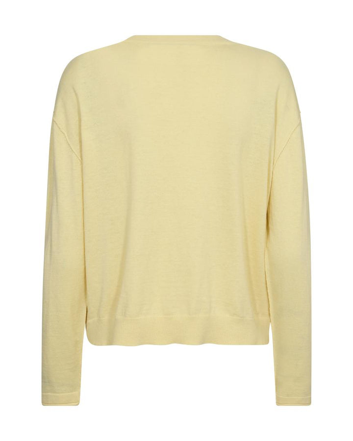 Pull en coton et cachemire avec boutons décoratifs Chani