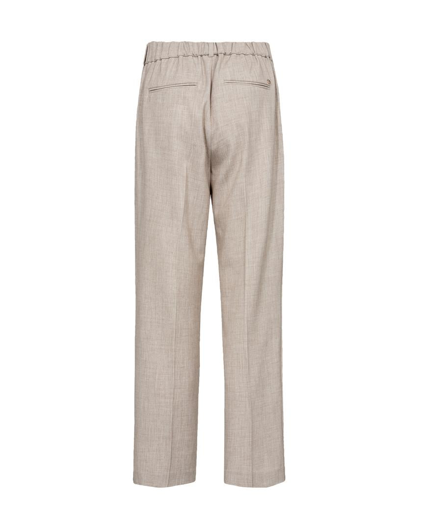 Pantalon droit fluide avec plis marqués Bai