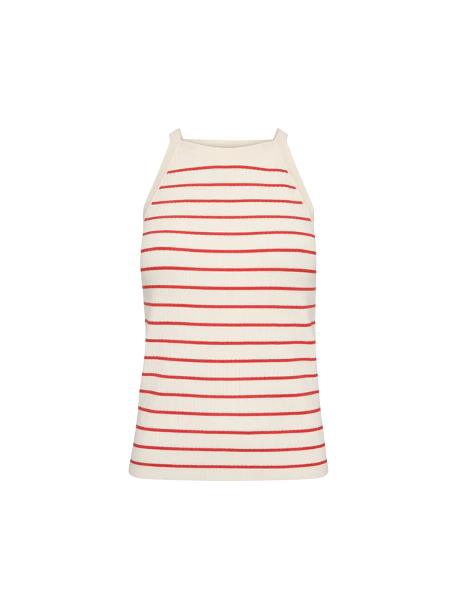 Camisole Imanja rayée en maille à encolure américaine