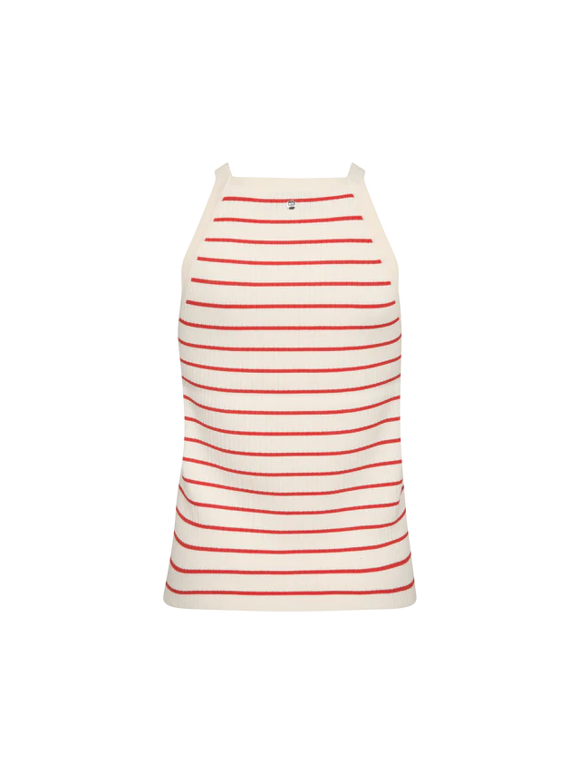 Camisole Imanja rayée en maille à encolure américaine