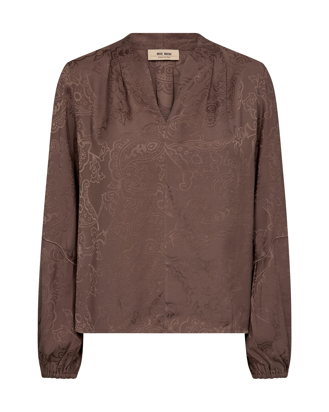 Blouse jacquard à encolure en V Hefa