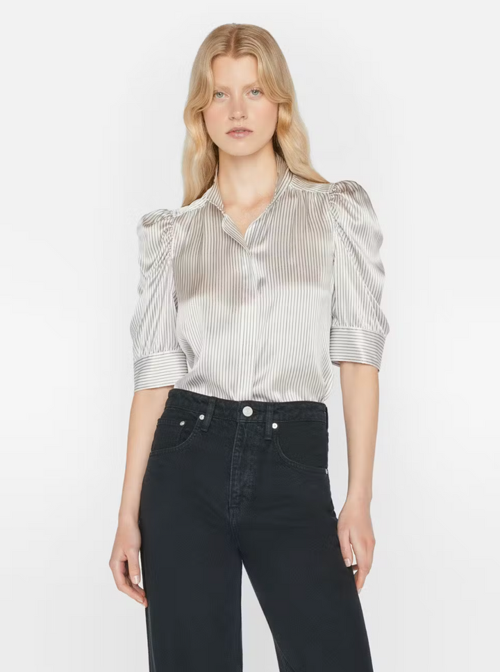 Blouse de soie rayée Frame