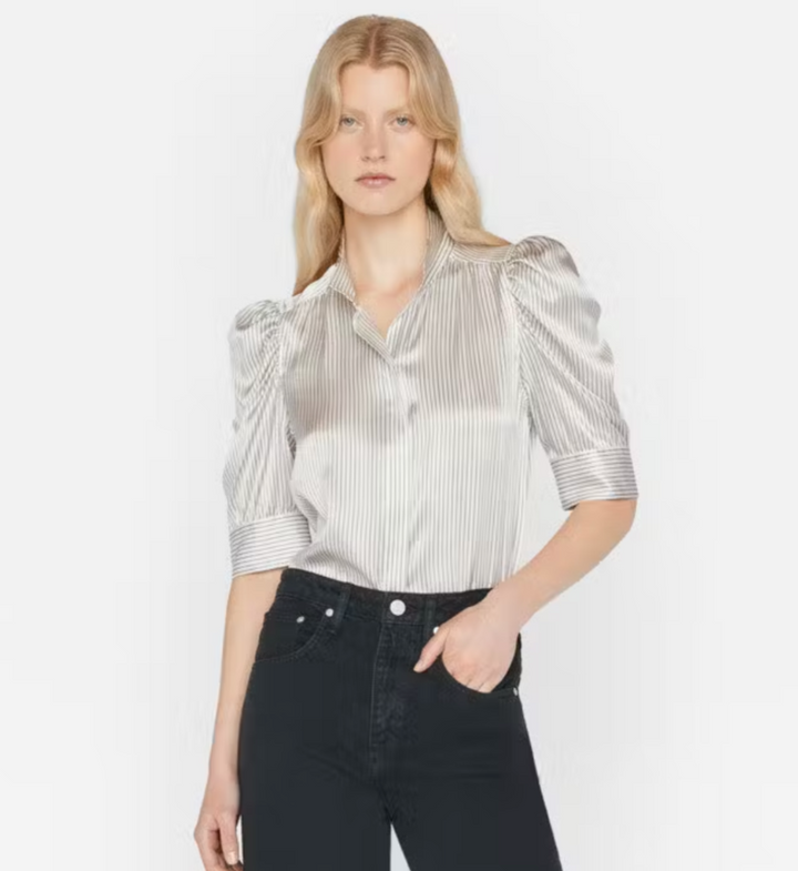 Blouse de soie rayée Frame