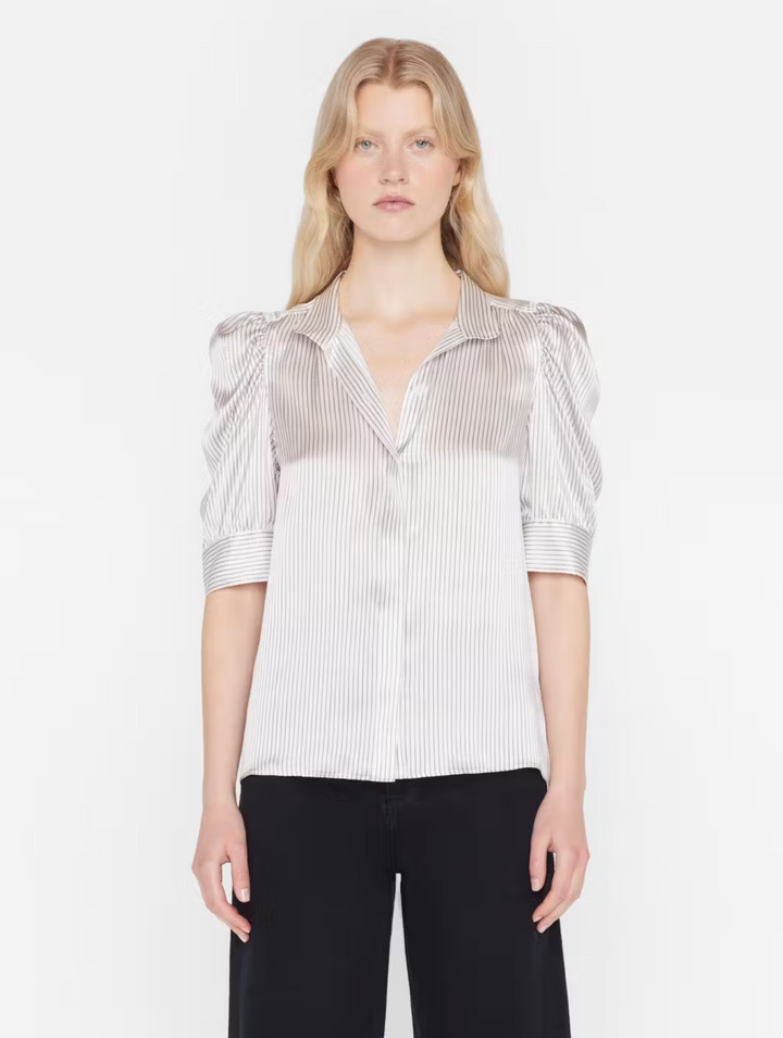 Blouse de soie rayée Frame