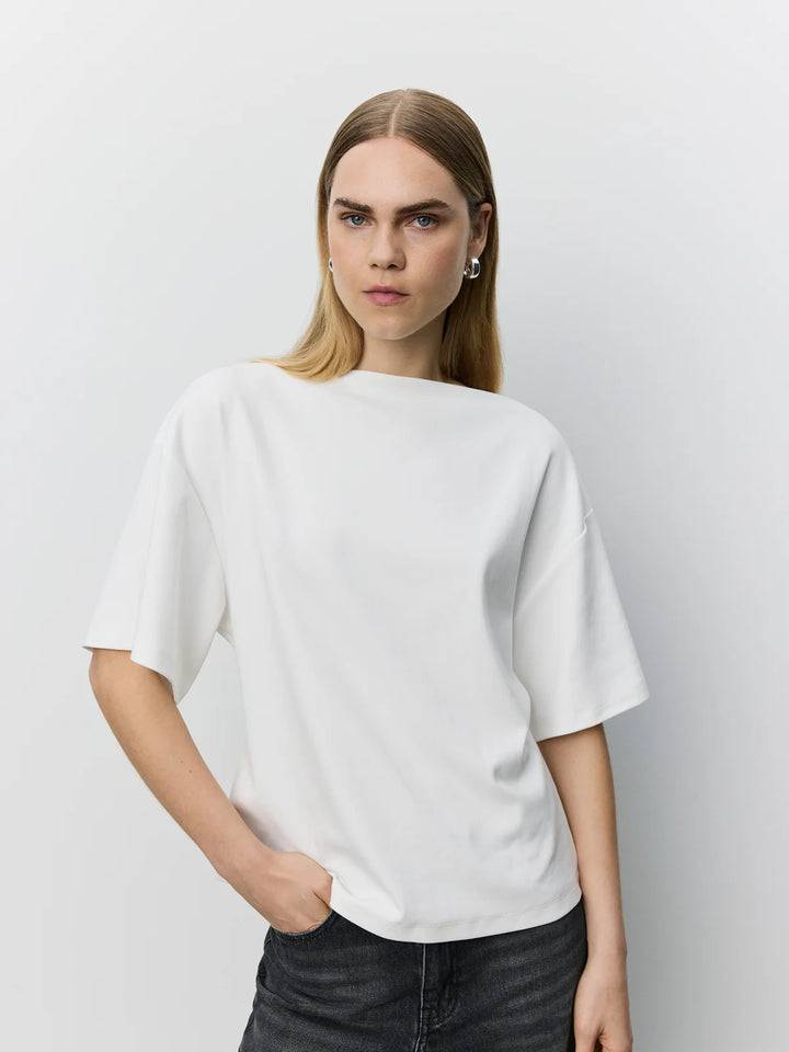 T-shirt à encolure bateau et manches larges Tea