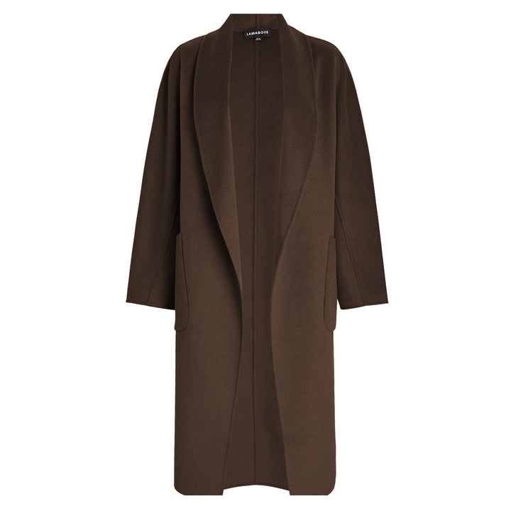 Manteau en laine avec col châle Thara