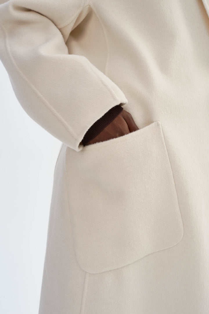 Manteau en laine avec col châle Thara