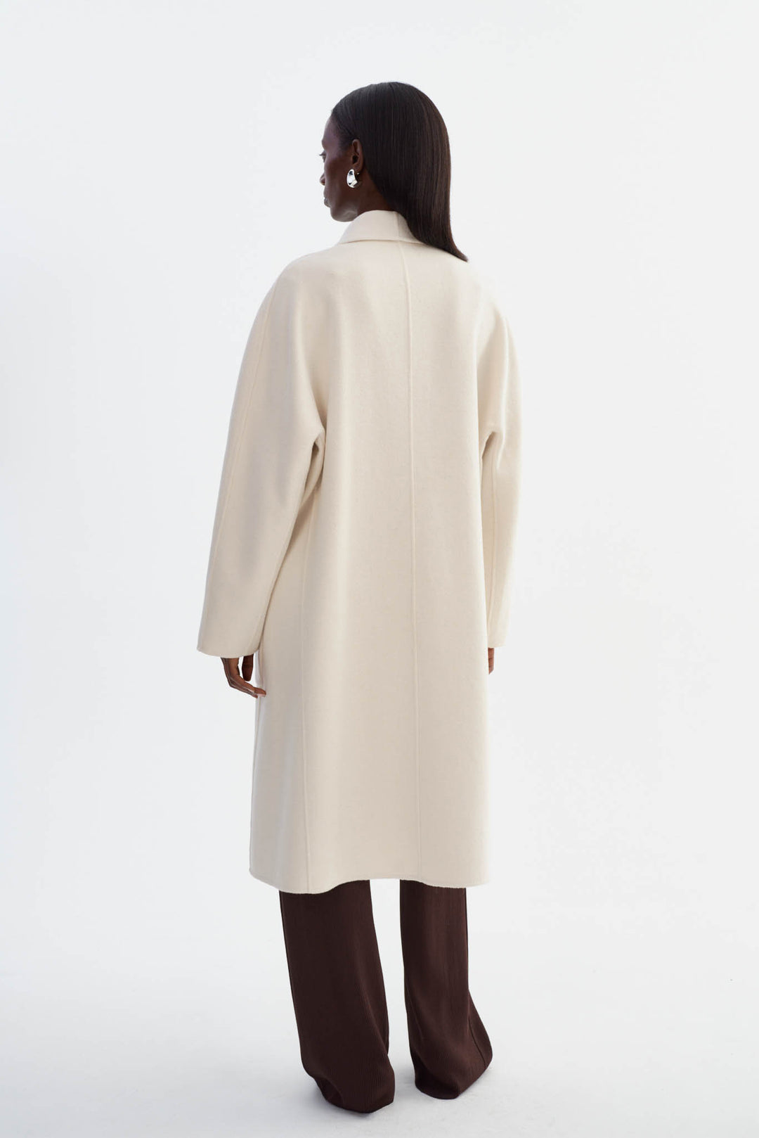 Manteau en laine avec col châle Thara
