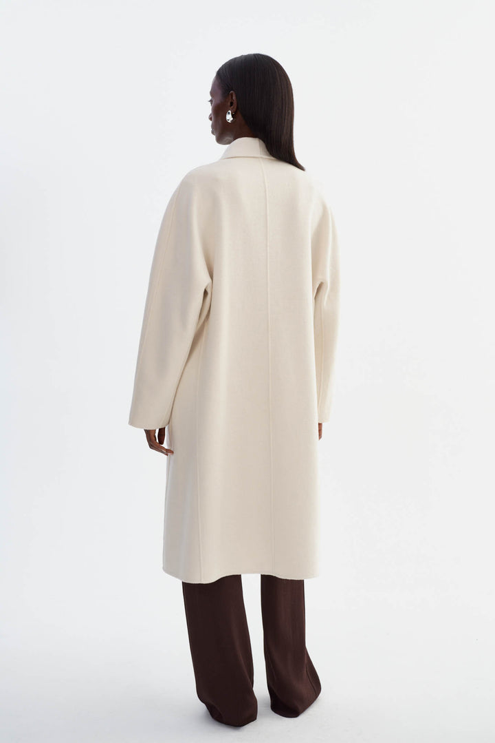 Manteau en laine avec col châle Thara