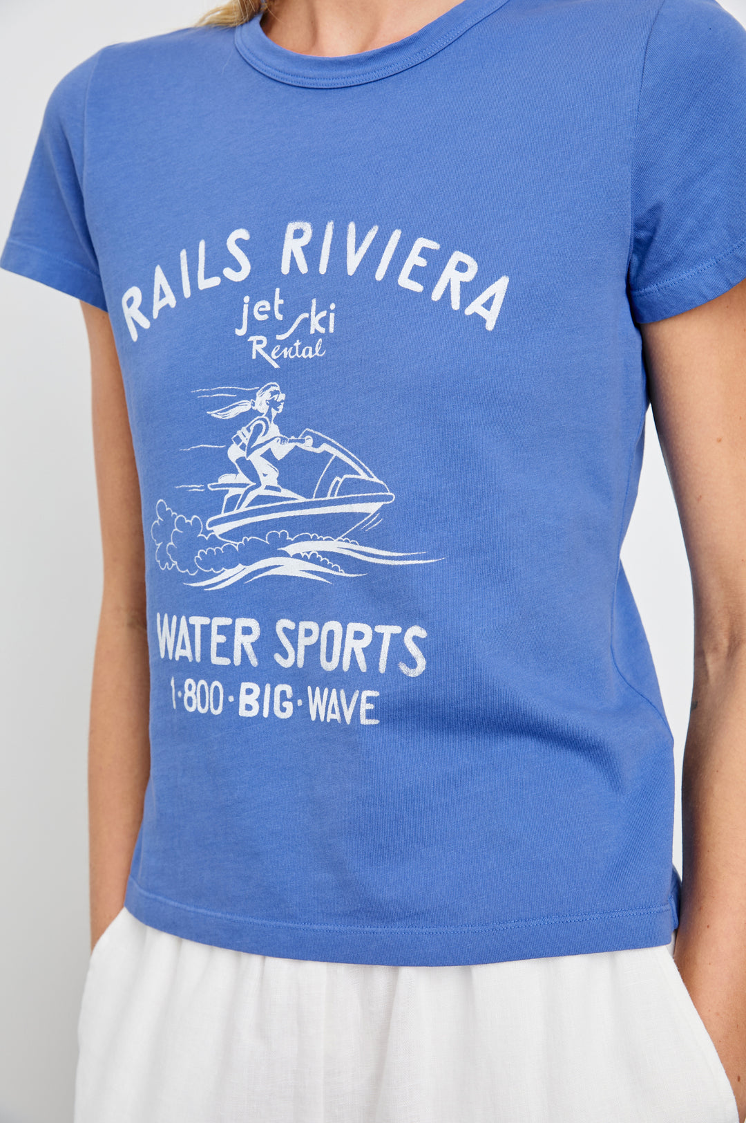 T-shirt en coton avec lettrage et imprimé vintage