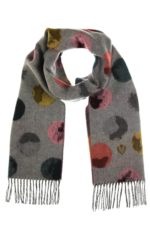 Foulard pois colorés en Cashmink