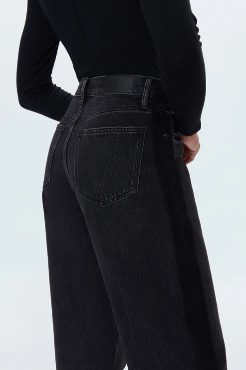 Jeans à taille haute et coupe barrel Wes