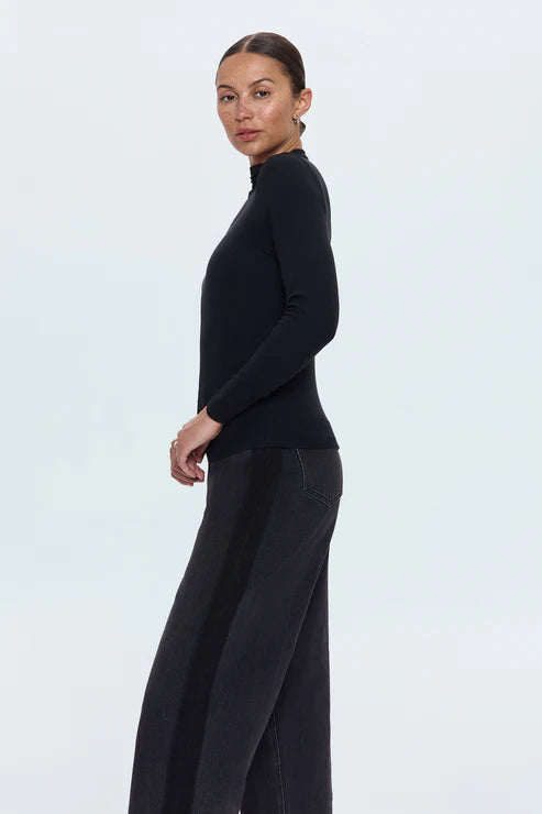 Jeans à taille haute et coupe barrel Wes