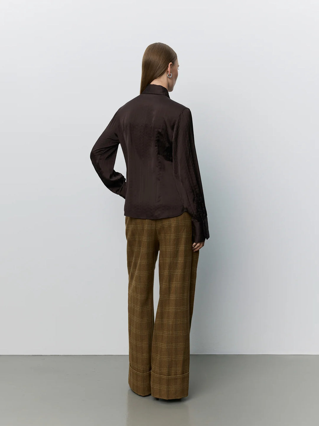 Chemise satinée cintrée Wilda