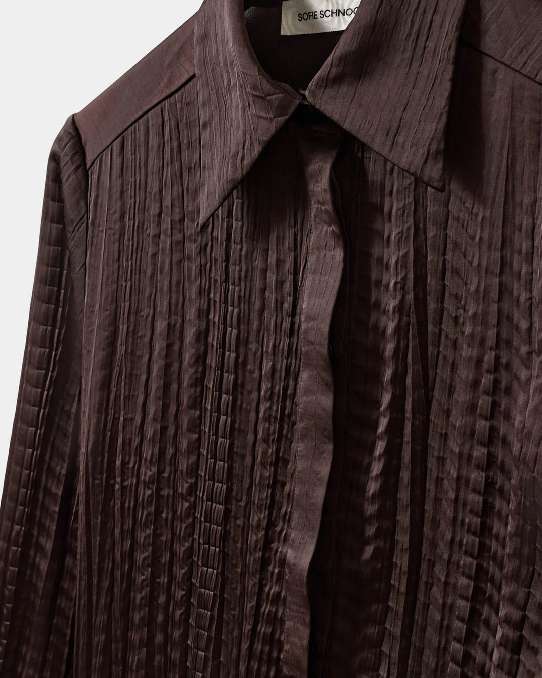 Chemise satinée cintrée Wilda