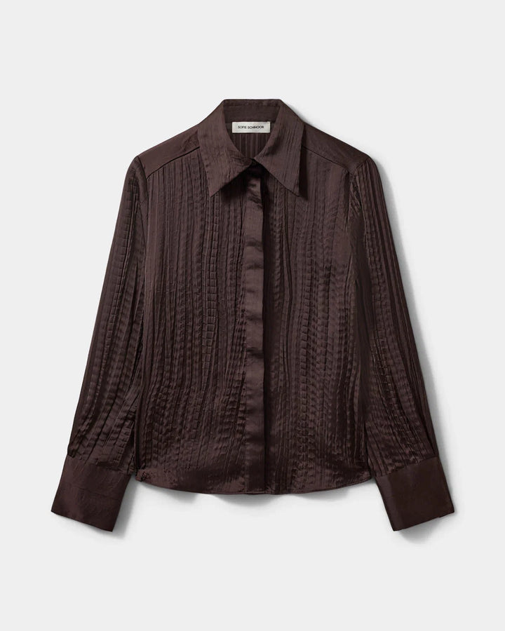 Chemise satinée cintrée Wilda