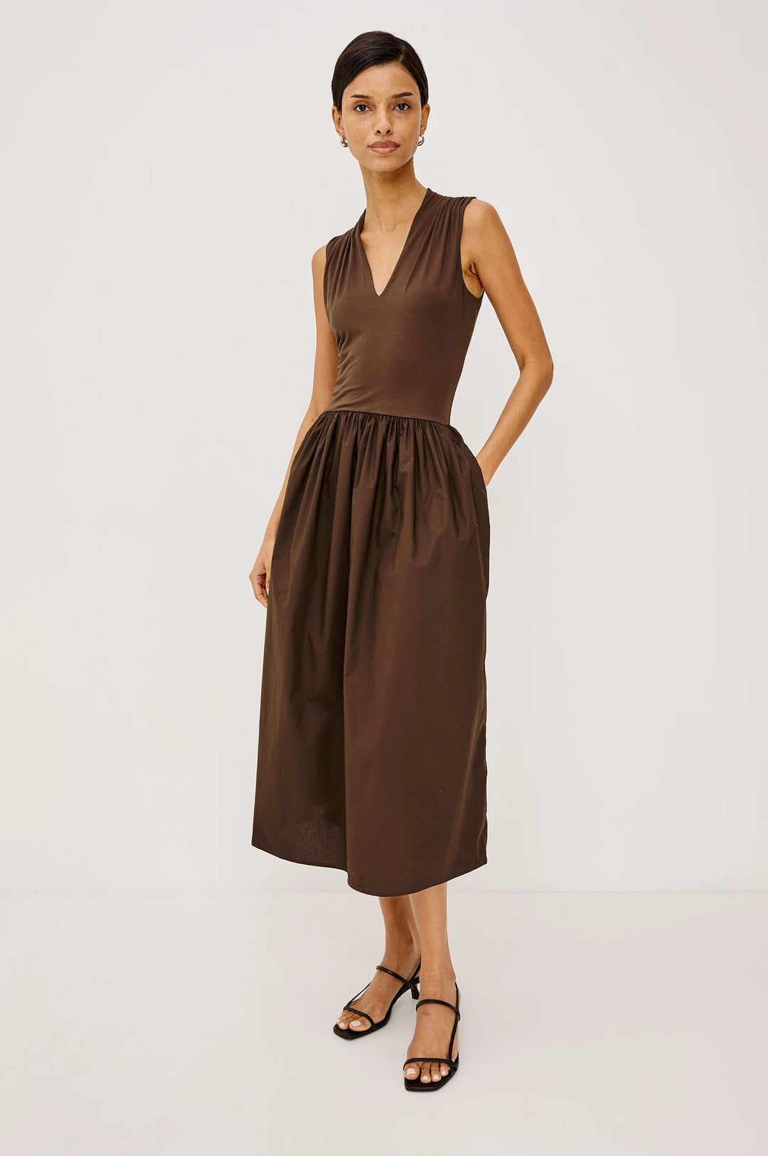 Robe midi à jupe ample Winnie