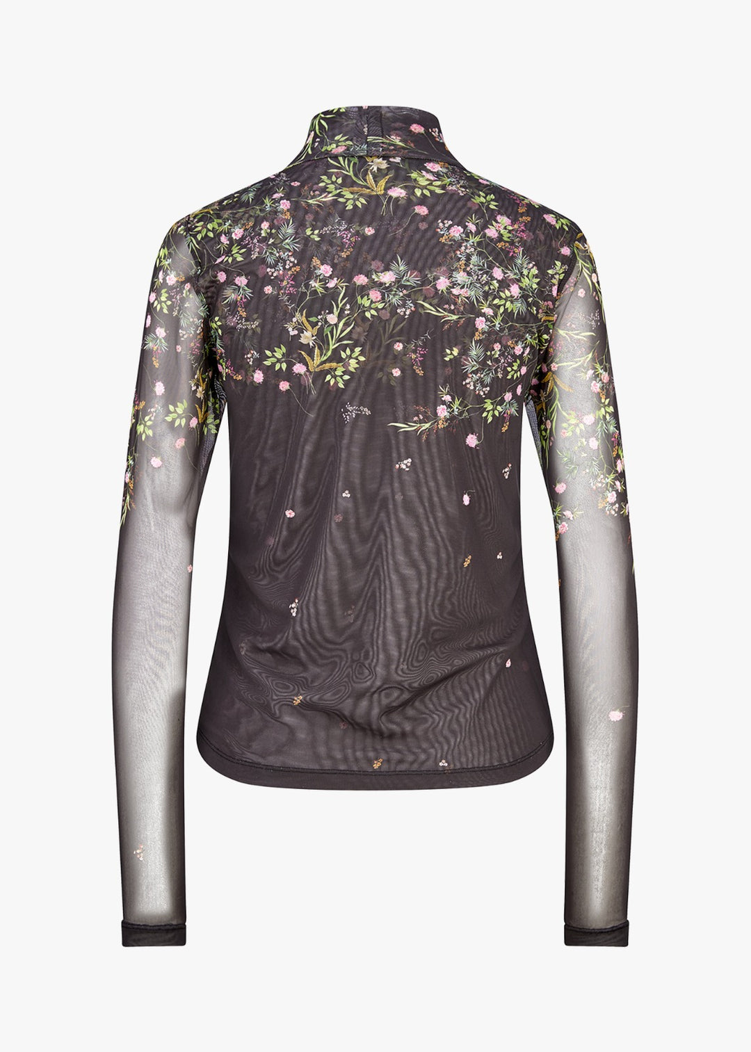 Haut transparent à imprimé floral