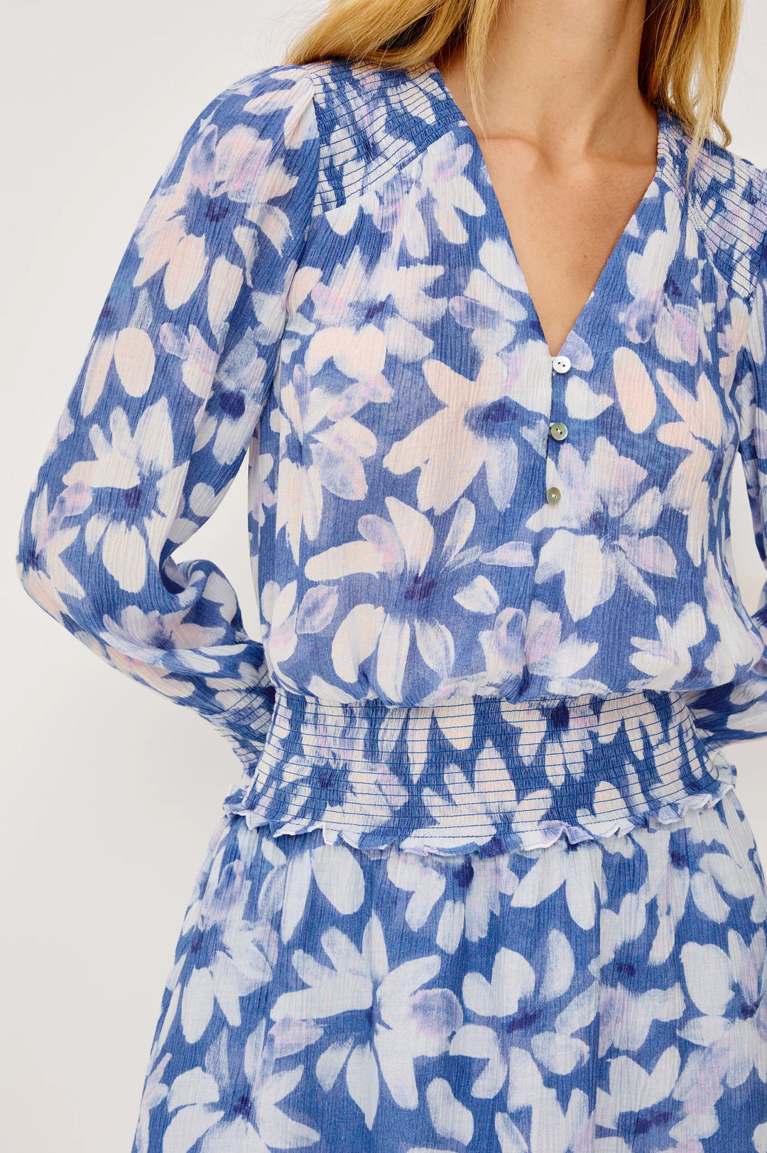 Robe Zana fluide à smocks
